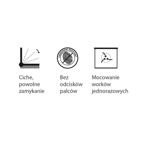 Kosz na śmieci pedałowy 5 L stal matowa Top Silent Luna